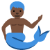 🧜🏿‍♂️ merman: dark skin tone display on Twitter